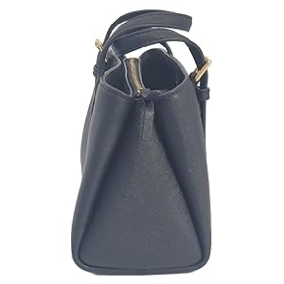 Tory Burch Emerson Black W/Gold Hardware Saffiano Leather Women's Mini Tote Bag - Picture 4 of 5